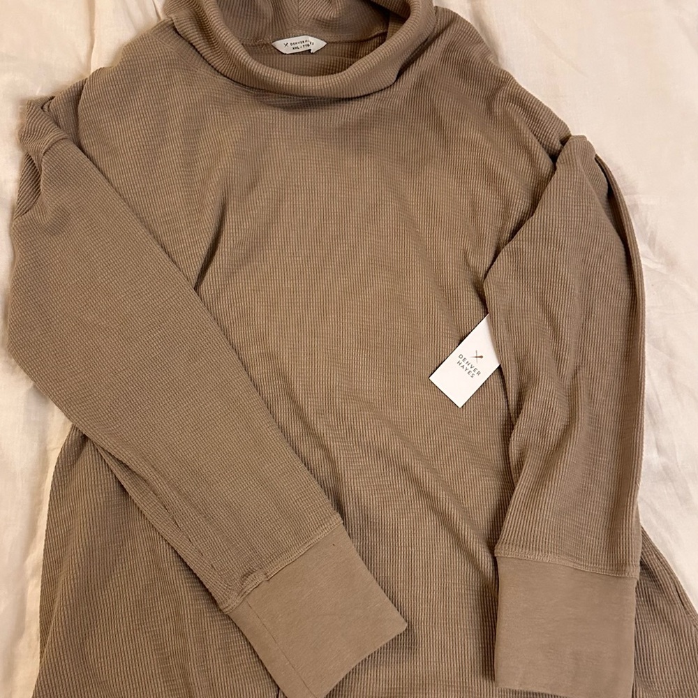 Denver Hayes Women's High Neck Long Sleeve Waffle Shirt